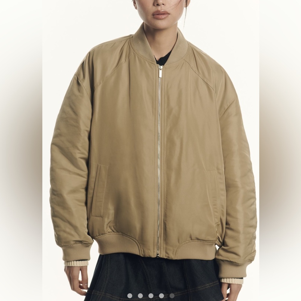 NWT Anthropologie Grey Lab Women's Tan Bomber Jacket size XS/S